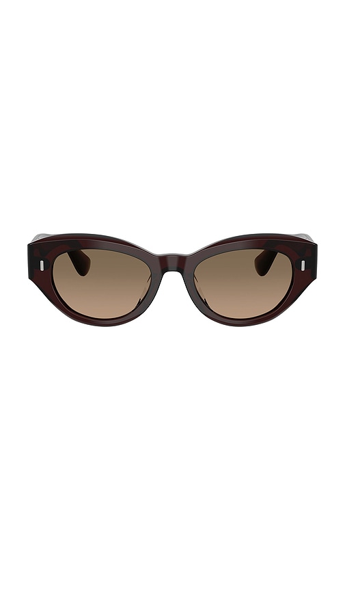 Oliver Peoples Lerrue Oval Sunglasses In Black