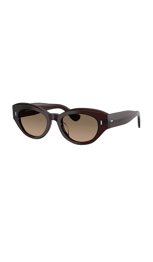 Oliver Peoples Lerrue Oval Sunglasses In Black