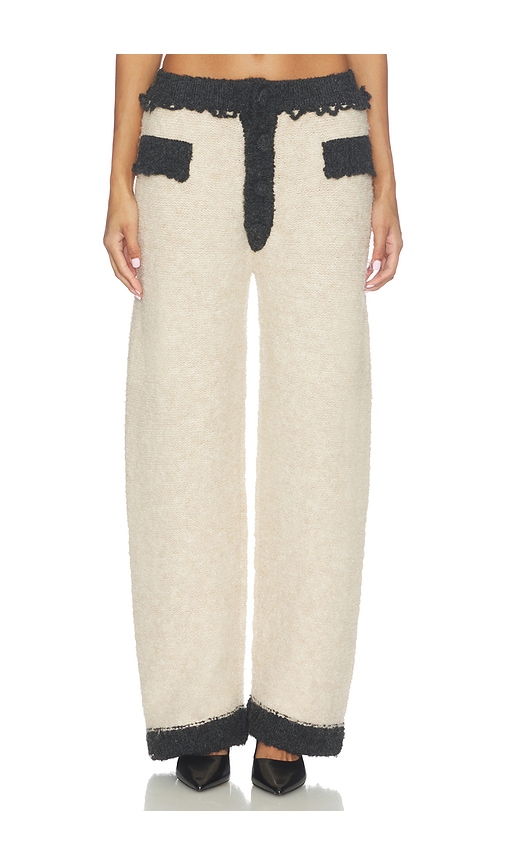 The Boucle Lounge Pant by Orseund Iris in Heather Grey Antique Cream