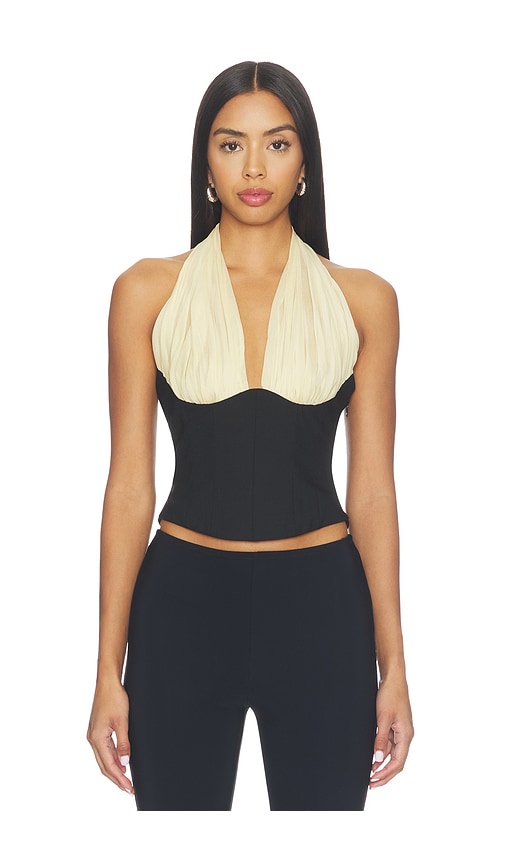 Le Cinema Bustier by Orseund Iris in Antique Tan Black