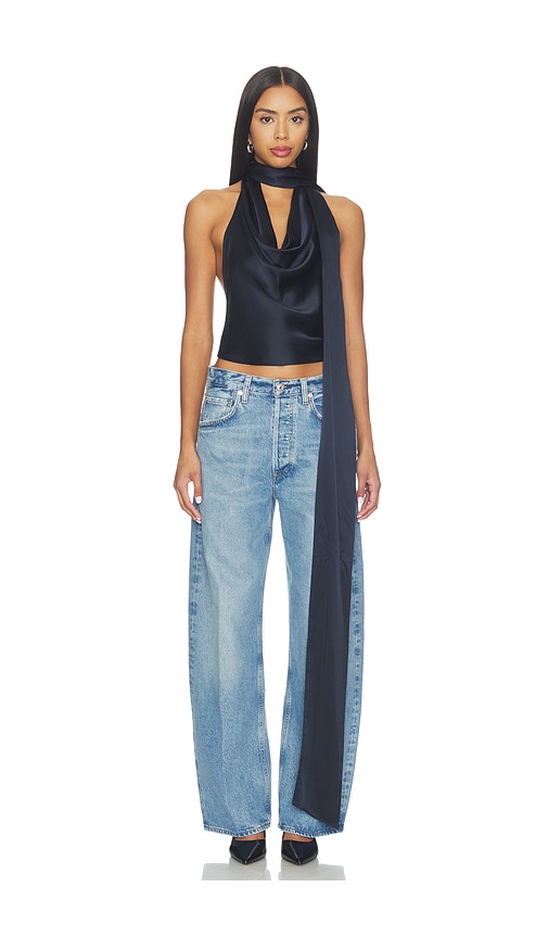 Cowl Neck Halter Top by Orseund Iris in Midnight Blue