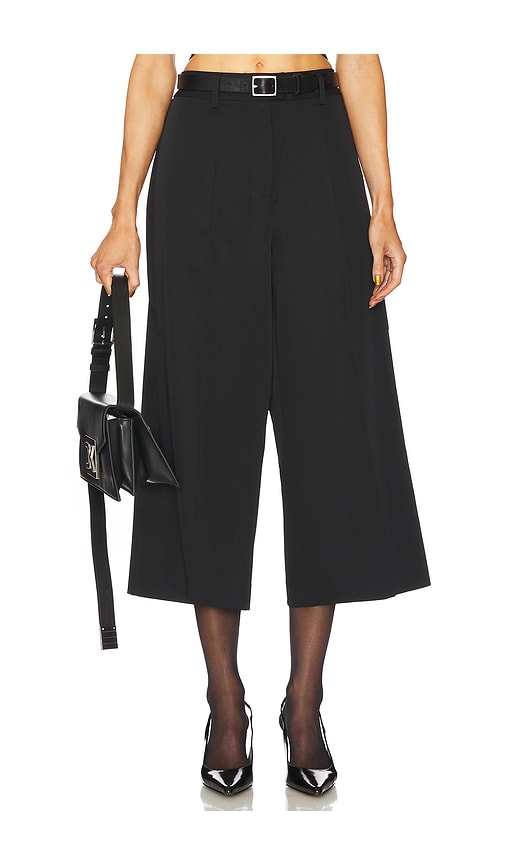 Shop Osis Studio Leona Cropped Trousers In Black