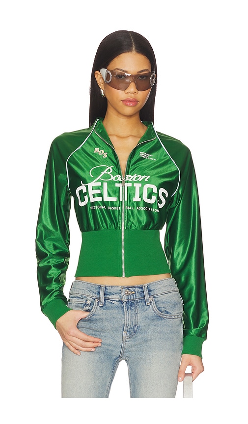 Off Season Boston Celtics Cropped Track Jacket in Green. Size S. Also in XS, M, L. Off Season Boston Celtics Cropped Track Jacket in Green. Size S. Also in XS, M, L.