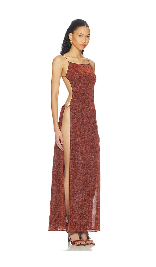 Oseree Lumiere Shell Long Dress | Thumbnail 3