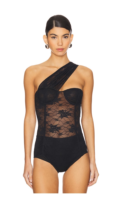 OSEREE SOFT LACE VOLANT BODYSUIT 