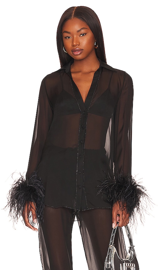 Oseree Plumage Shirt in Black