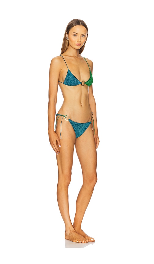 Oseree Lumiere O Bikini In Emerald Green & Ocean Blue