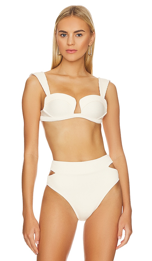 Ostra Brasil Structured Bikini Top In Vanilla