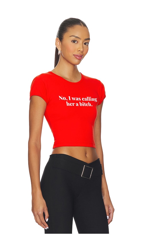 Other Her Cardi B Rib Tee In Red