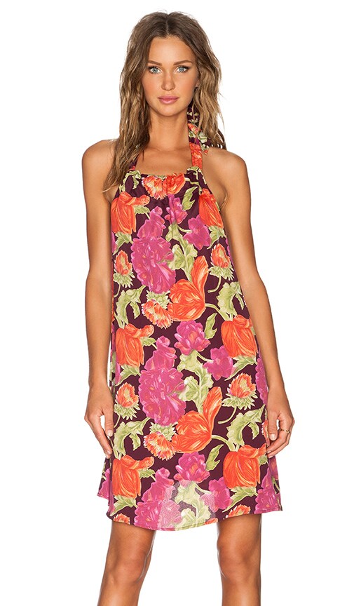 Otis & Maclain Evelyn Mini Dress in Fuchsia Floral