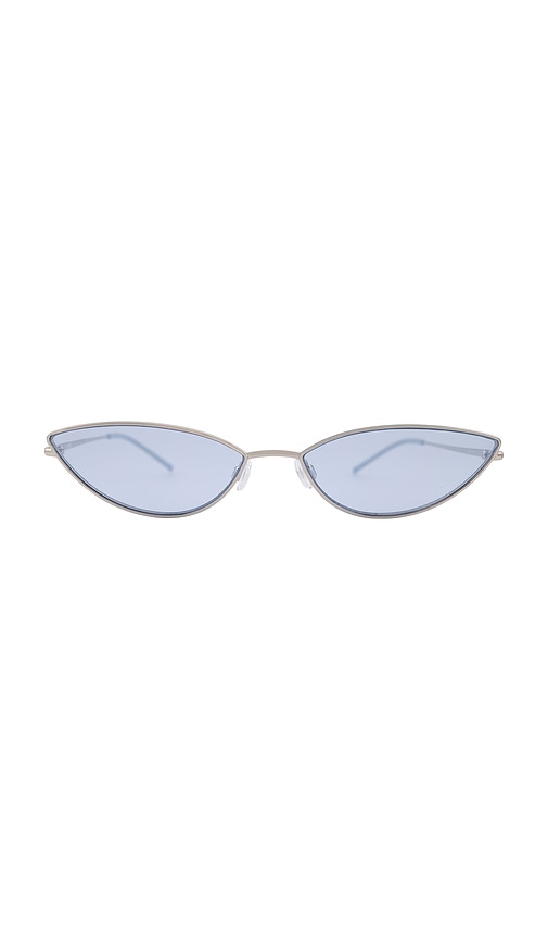Otra Sloane Sunglasses in Silver & Blue Mirror
