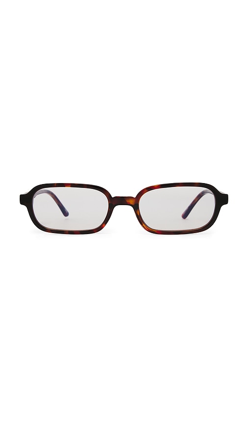 Frankie Blue Light Eyeglasses in Brown.