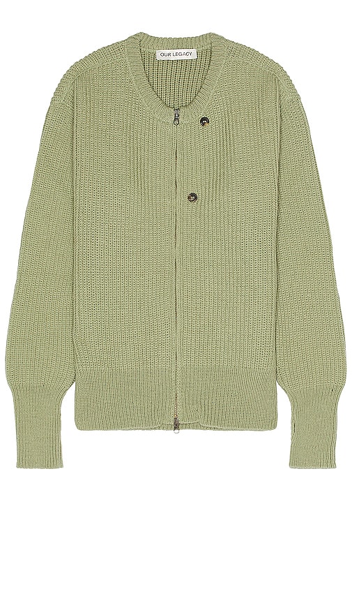 Our Legacy Zip Wrap Cardigan in Refined Green | REVOLVE