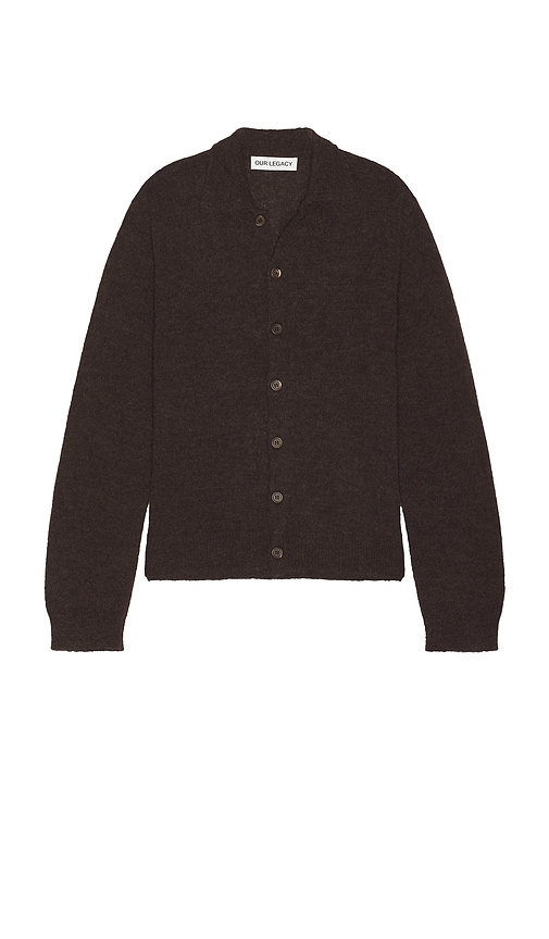 Our Legacy Evening Polo in Smokey Brown Fuzzy Alpaca | REVOLVE