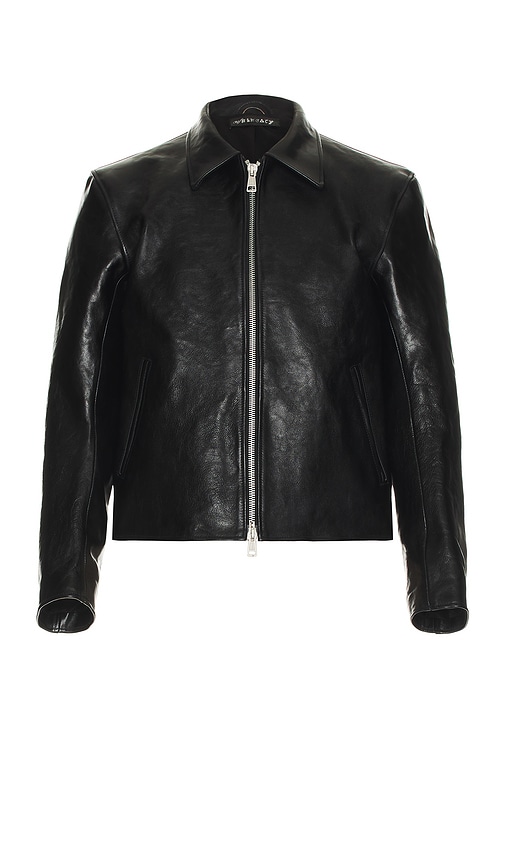 Our Legacy Mini Jacket in Top Dyed Black Leather | REVOLVE