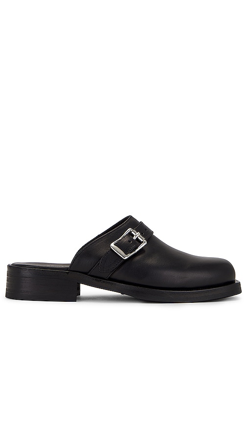 Our Legacy Camion Leather Mule With Buckle In Black