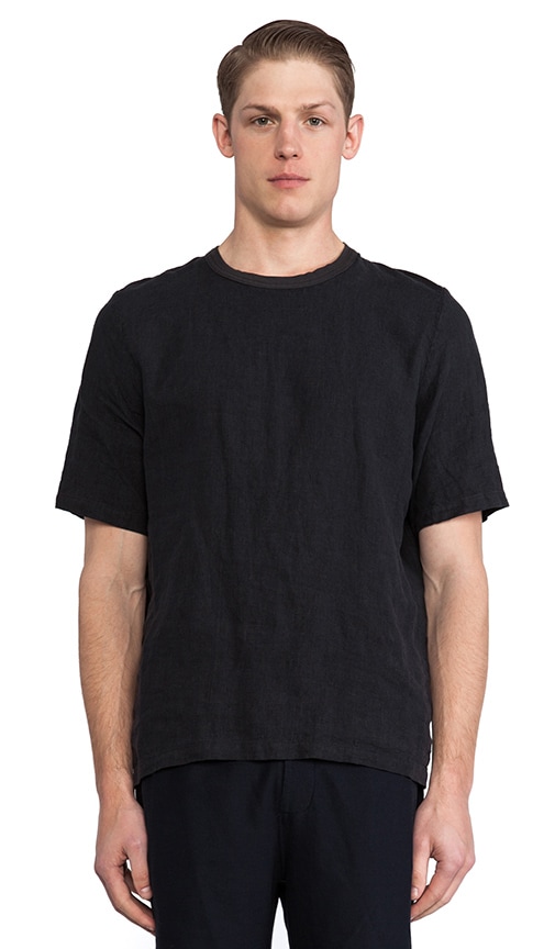 Anthracite Linen Weave Tee