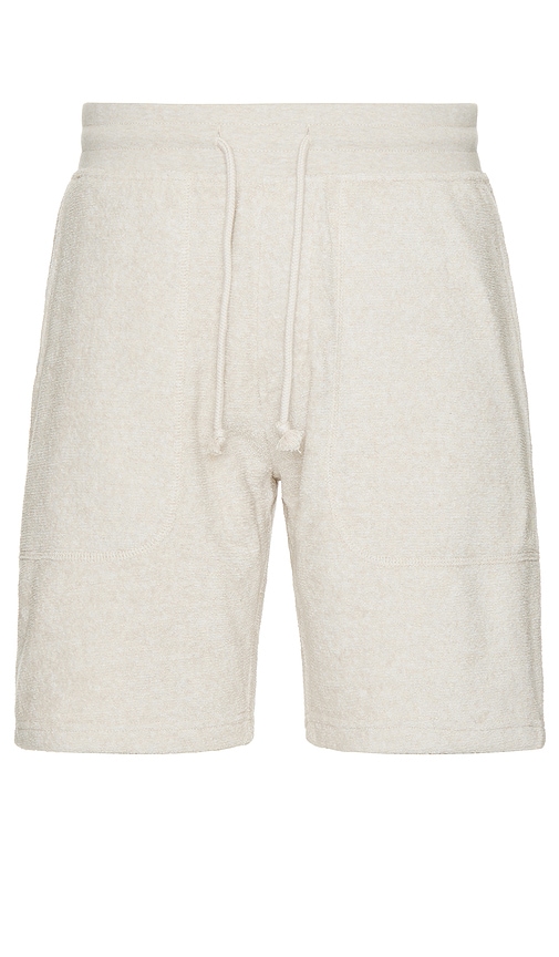 Shop Outerknown Hightide Sweat Short In 杂灰白色