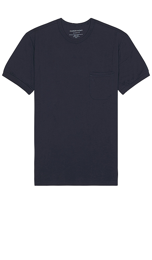 Shop Outerknown Sojourn Pocket Tee In 靛蓝