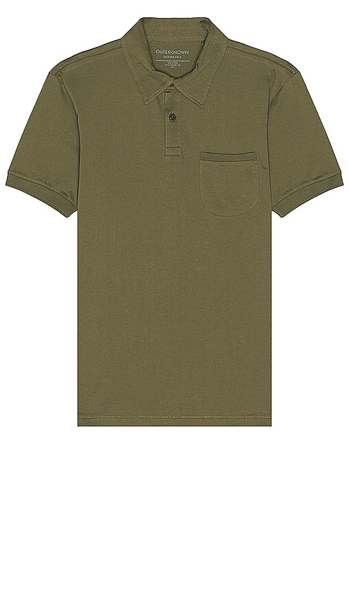 Shop Outerknown Sojourn Polo In Olive