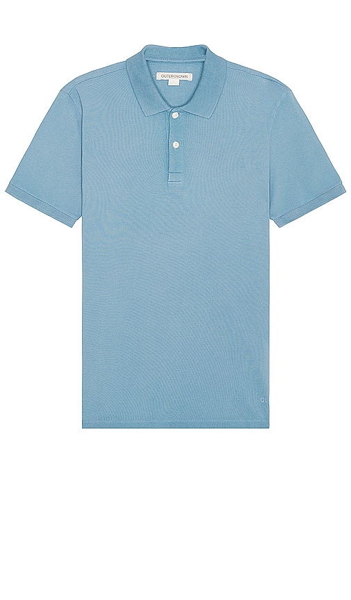Outerknown Palms Pique Polo In Meadow Blue