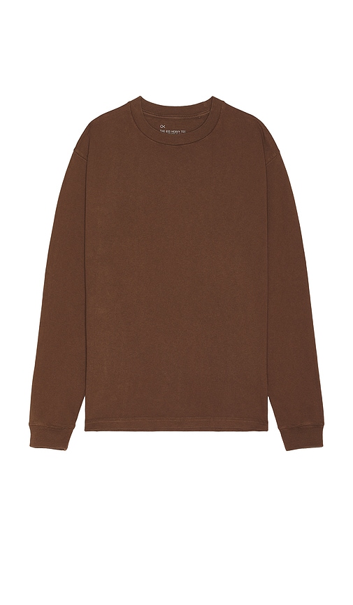 Shop Outerknown Big Heavy Tee In Dark Roast