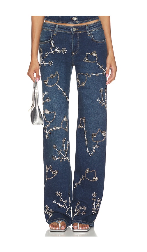 OW Collection Nova Embellished Denim Jean | Thumbnail 3