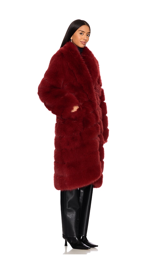  Ow Collection Kunstfellmantel Copenhagen In Red. Größe S. Also In M. 