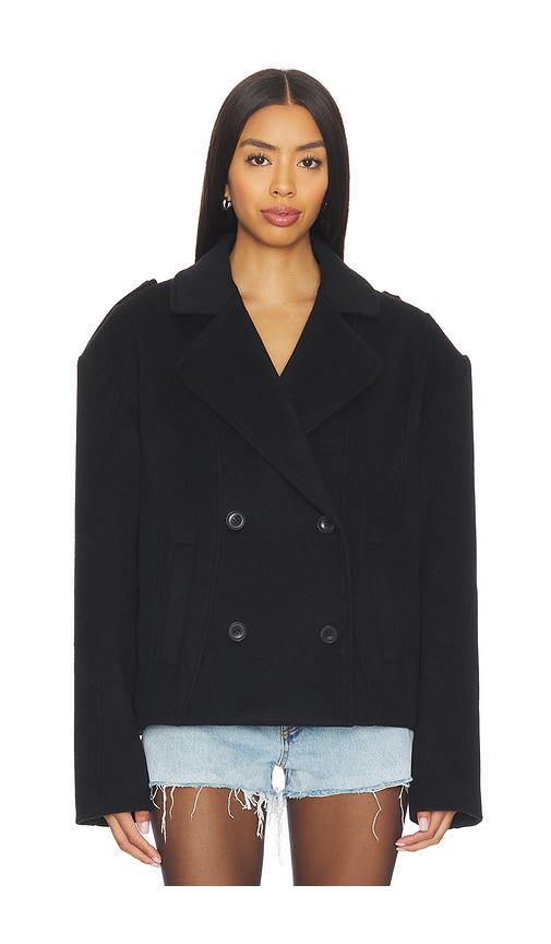  Ow Collection Presley Wool Jacket In Black. Size S. Also In Xs, M, L. 