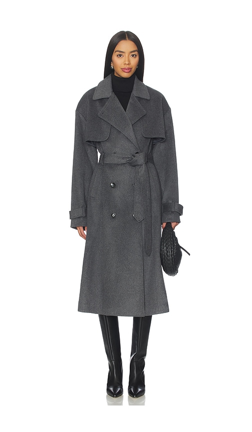 Ow Collection Matilda Wool Coat In Gray