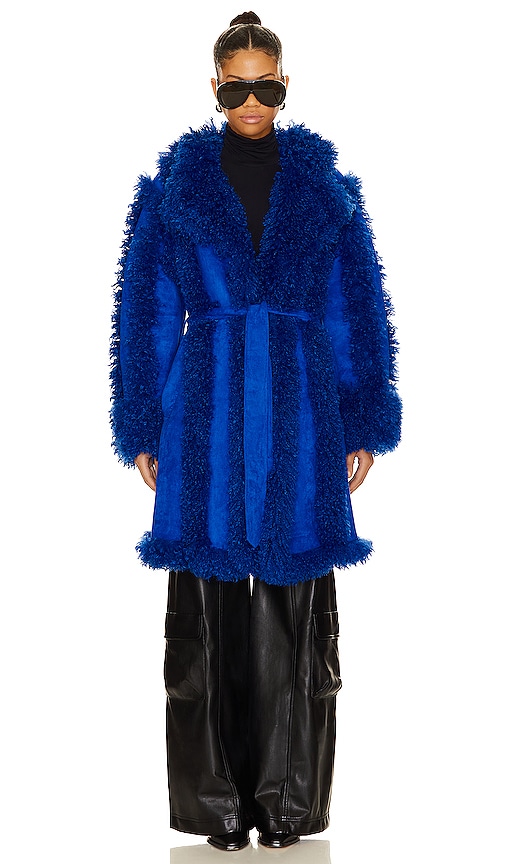 Shop Ow Collection Mountain Coat In Blue