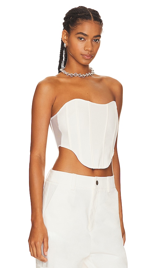 Shop Ow Collection Cin Corset Top In White