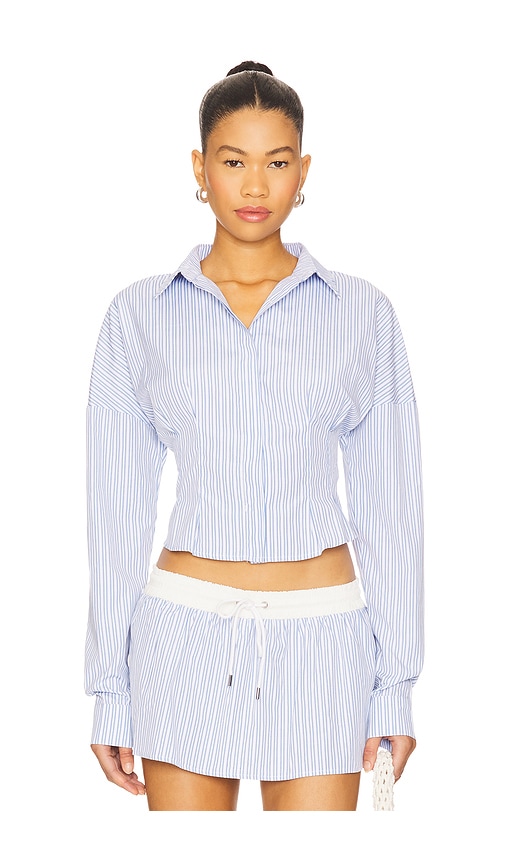 Eliza Shirt in Blue. - size XS (also in L, M, S)