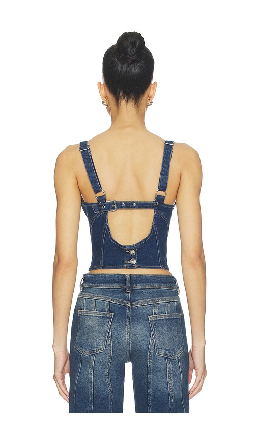  Ow Collection Oberteil Devin Denim In Denim-dark. Größe S. Also In Xs, M, L. 