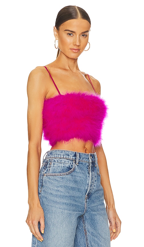 Shop Ow Collection Pixie Top In Neon Pink