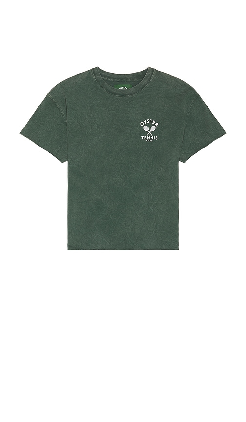 Oyster Court Raw Edge T-shirt In Green
