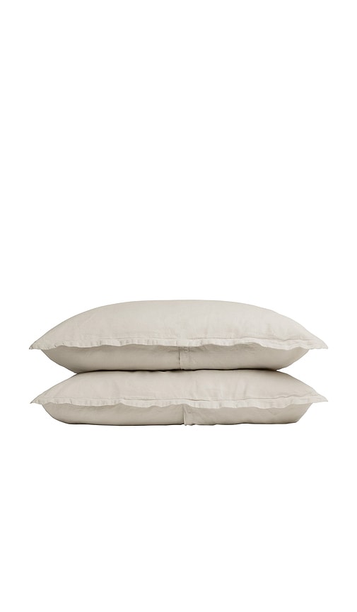 Parachute Linen Sham Set In Beige