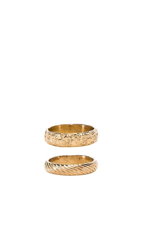Stripe & Aloha Ring Set