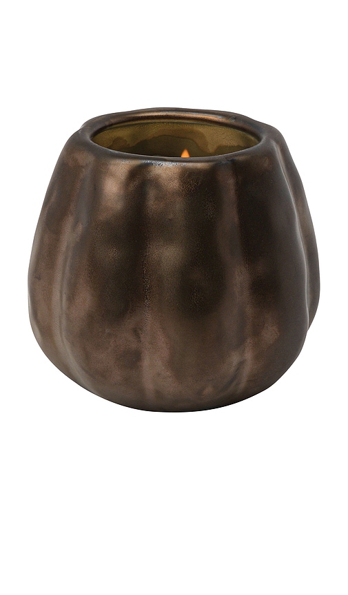 Paddywax Flaming Pumpkin Candle In Brown