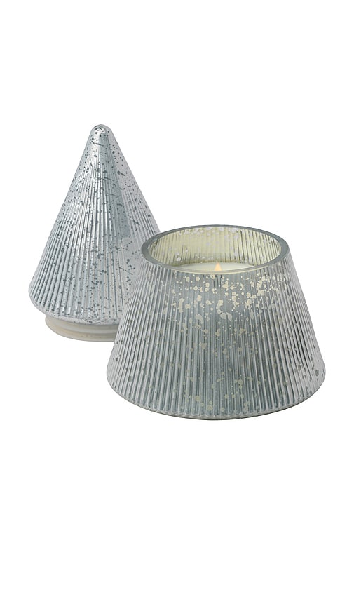Paddywax Cypress & Fir 7oz Silver Candle In Gray