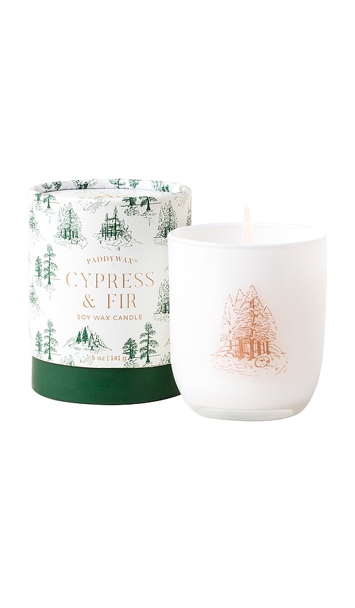 Paddywax Cypress & Fir 4.5oz Silver Short Candle