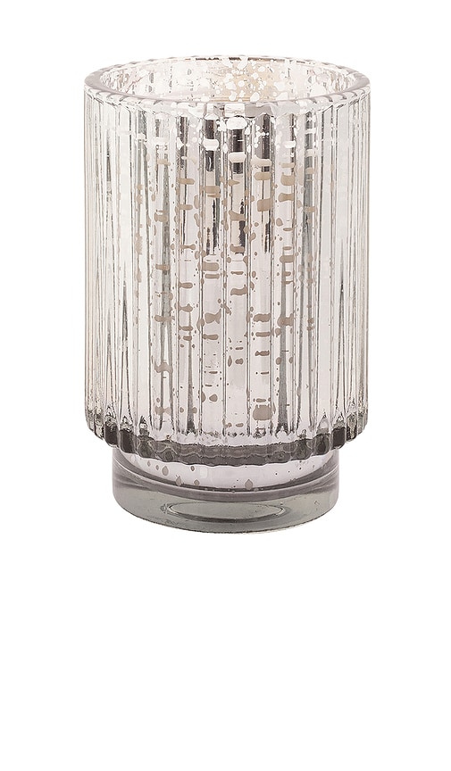 Paddywax Cypress & Fir 12oz Silver Tall Candle In Transparent