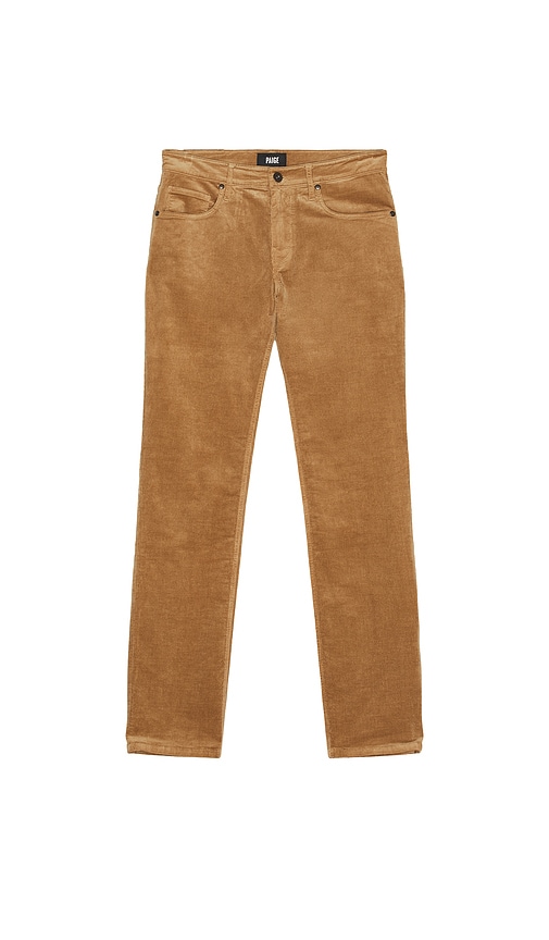 Normandie Straight Corduroy Pant in Brown. - size 30 (also in 31, 32, 34, 36) - PAIGE - Modalova
