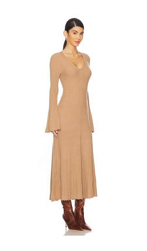 Shop Paige Bel Dress In Beige