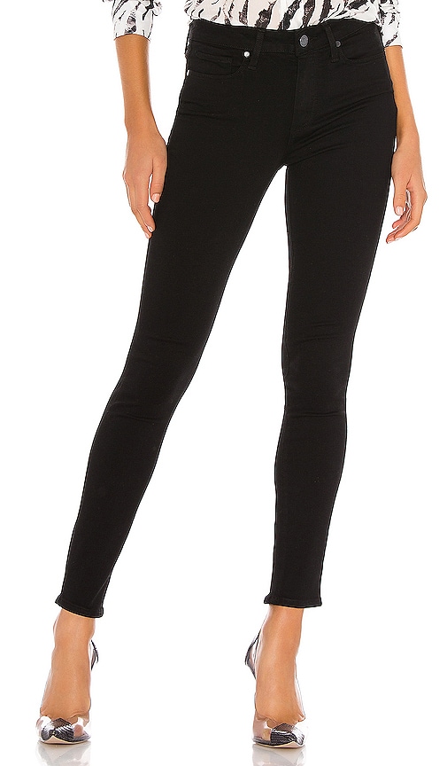 PAIGE Hoxton Ultra Skinny Ankle in Black Shadow | REVOLVE