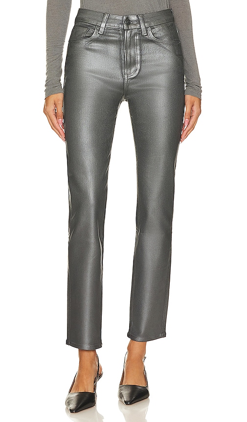 Paige Gemma Luxe Coating Skinny Jean In Metallic Silver