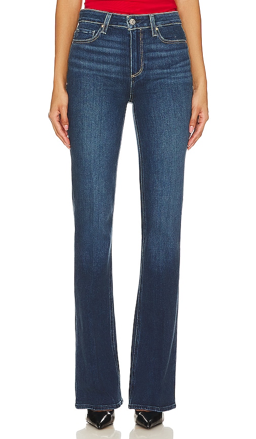 Paige Laurel Canyon Flared Jeans In Blue