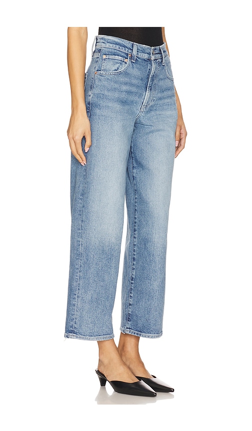 Paige Cameron High Waist Ankle Wide Leg Jeans In Khristen Distressed