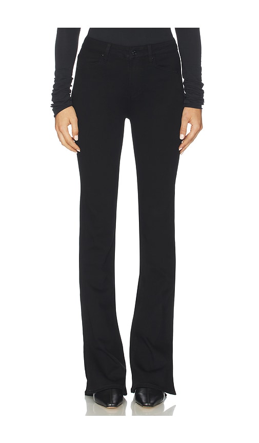 Paige High Rise Laurel Canyon Bootcut Jeans In Black