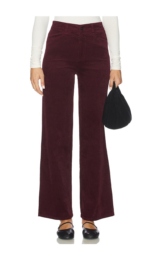 Paige Sasha Wide Leg Jeans In Burgundy